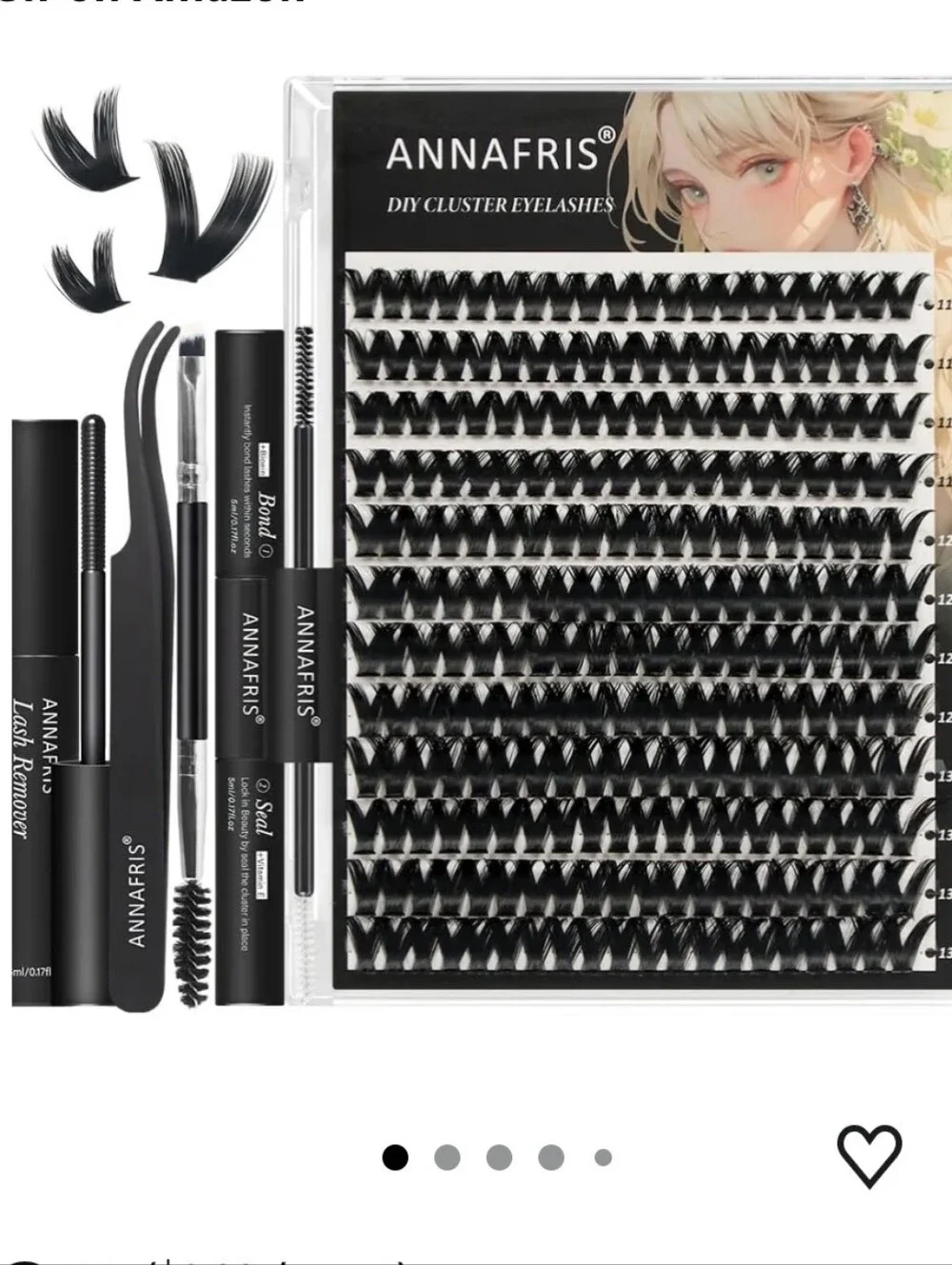 Lash Cluster Kit Wispy False Lashes with Bond, Seal and Tweezers